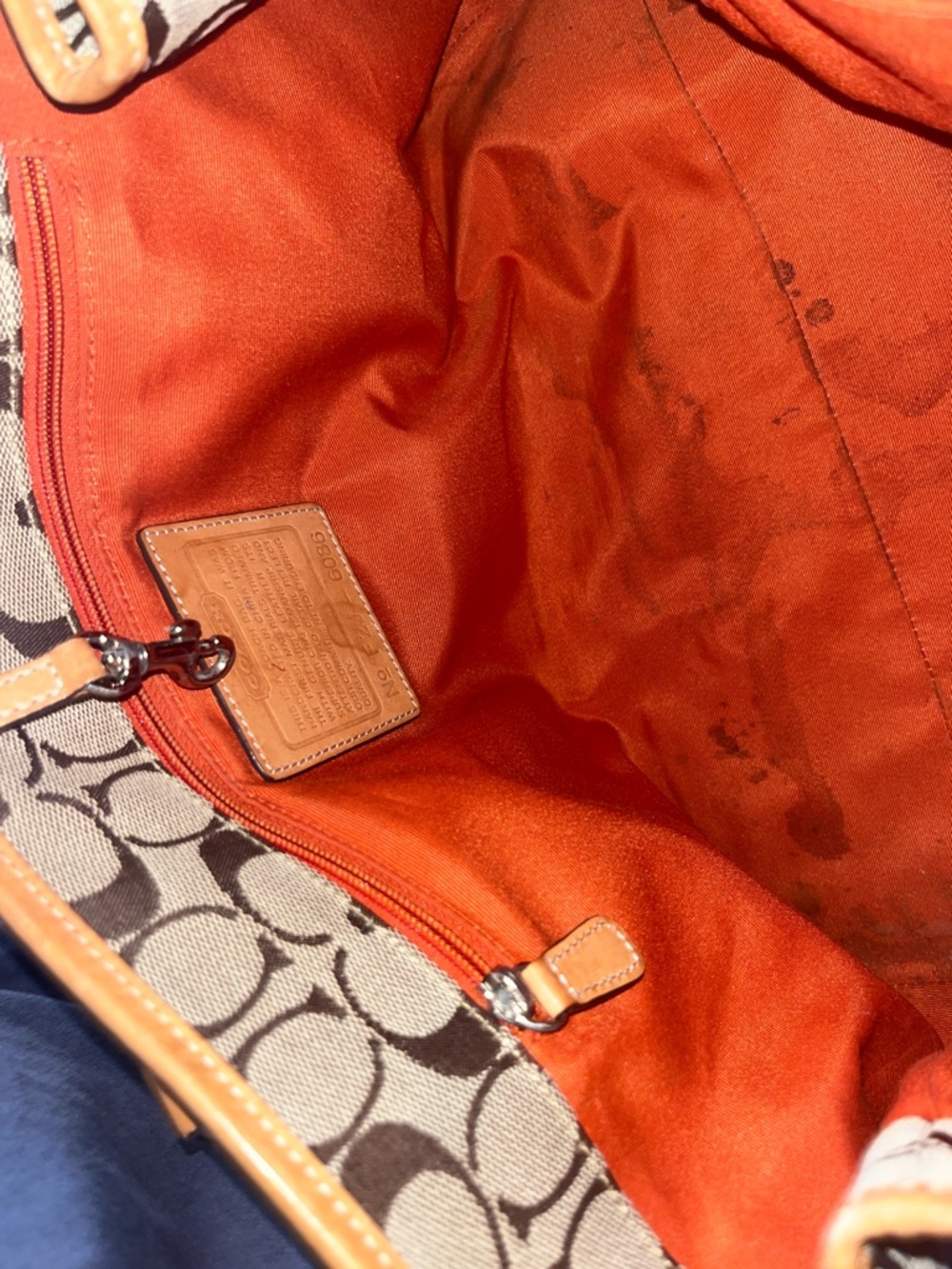 Coach Canvas Signature Tote in Brown and Tan - Picture 5 of 10
